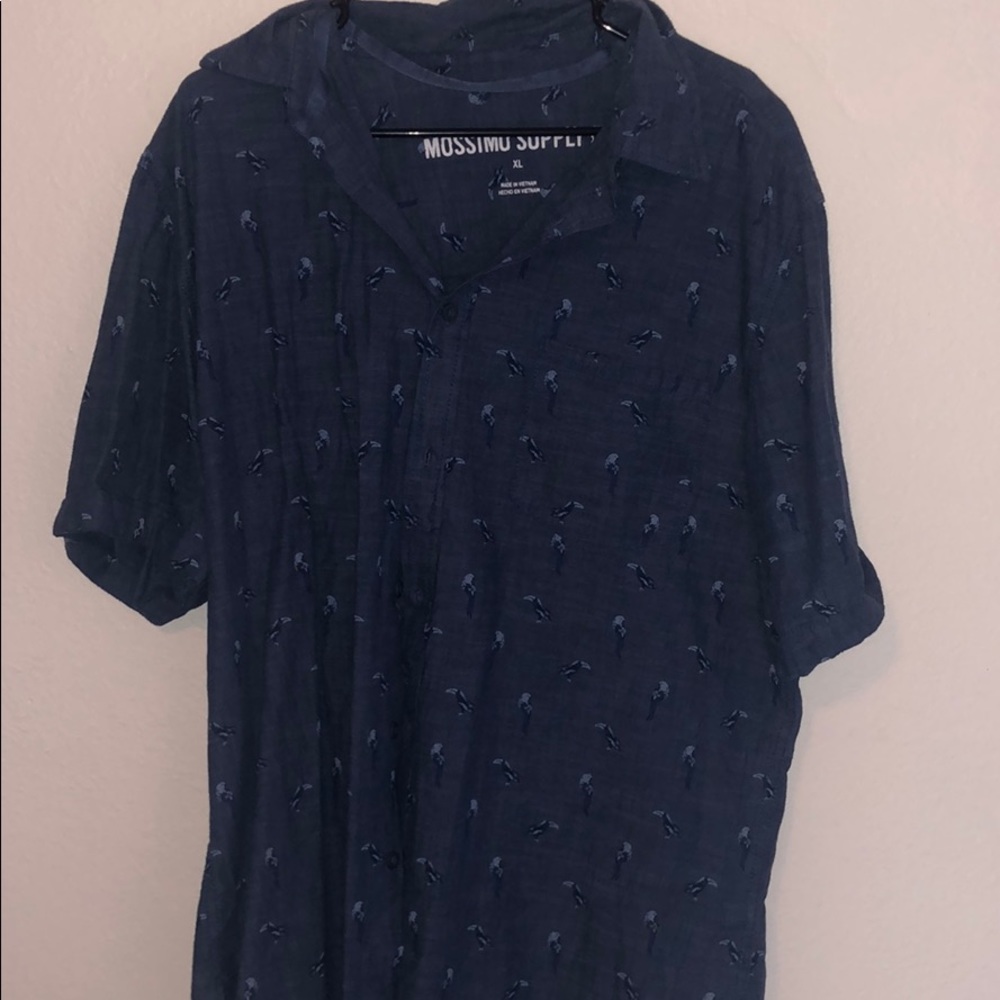 Mossimo Short Sleeved Toucan Button Down